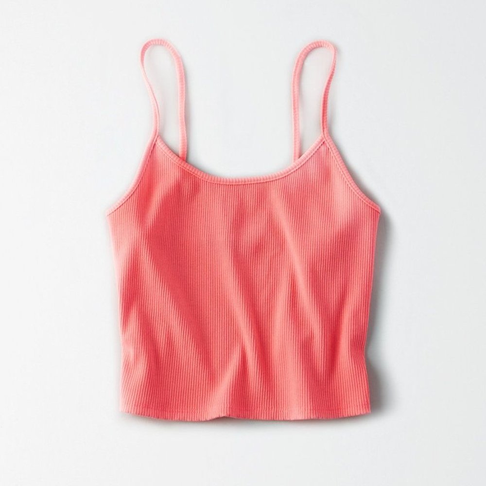 American Eagle Ribbed Cami - Neon Pink Size L